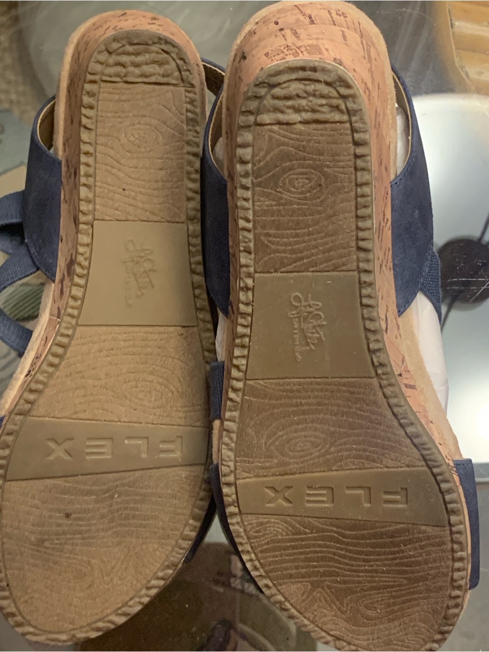 Wide LifeStride Stretch Cork Wedge Sandals, 8.5W - Picture 6 of 6